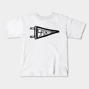 Sports Banner Doodle Black Kids T-Shirt